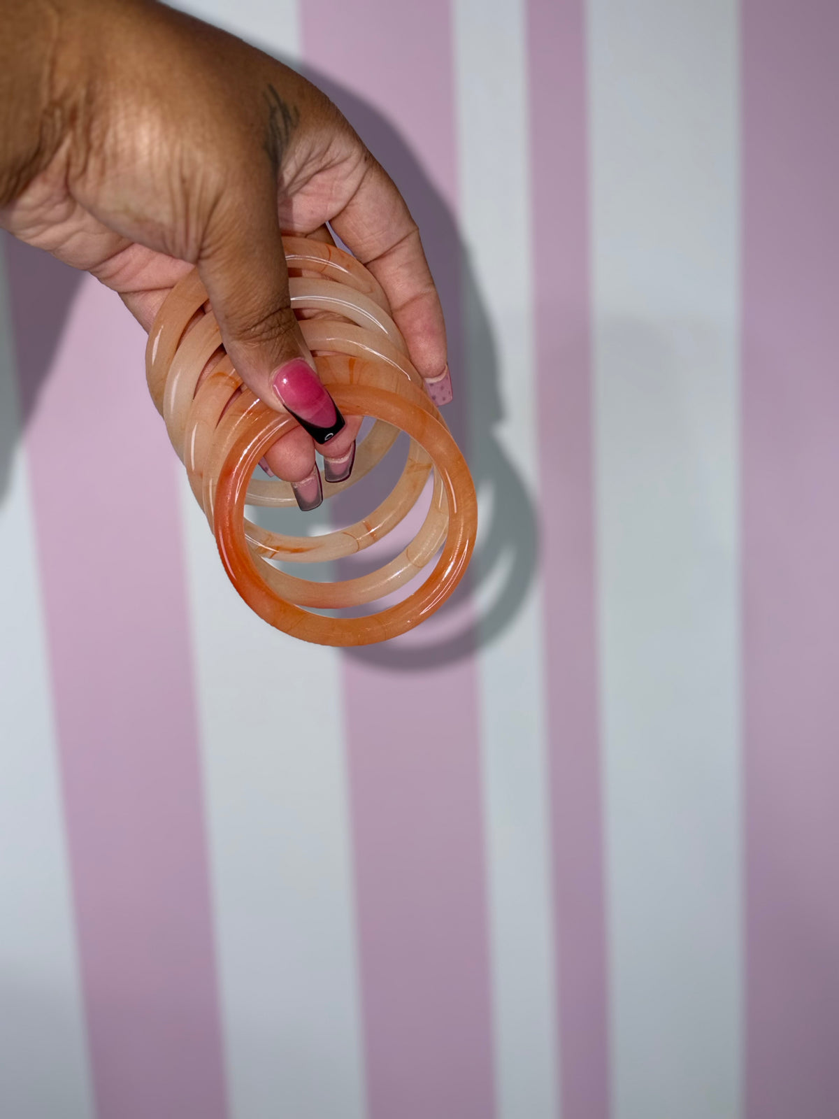 Peach Girl Glass Bangles