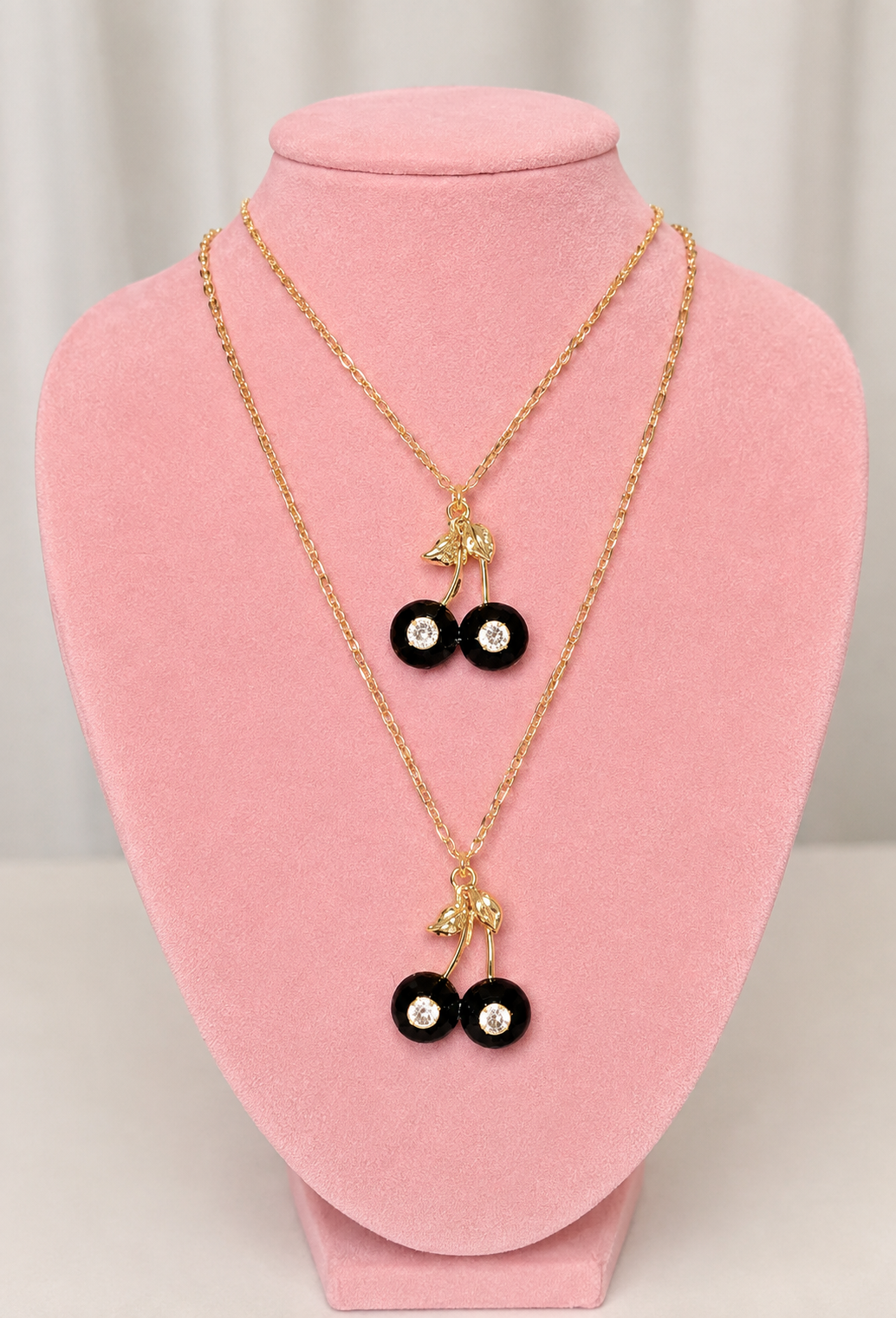 Midnight Cherry Pendant Necklace
