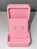 Micro Pavé Cross Studs