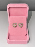 Royal Rose Heart Studs