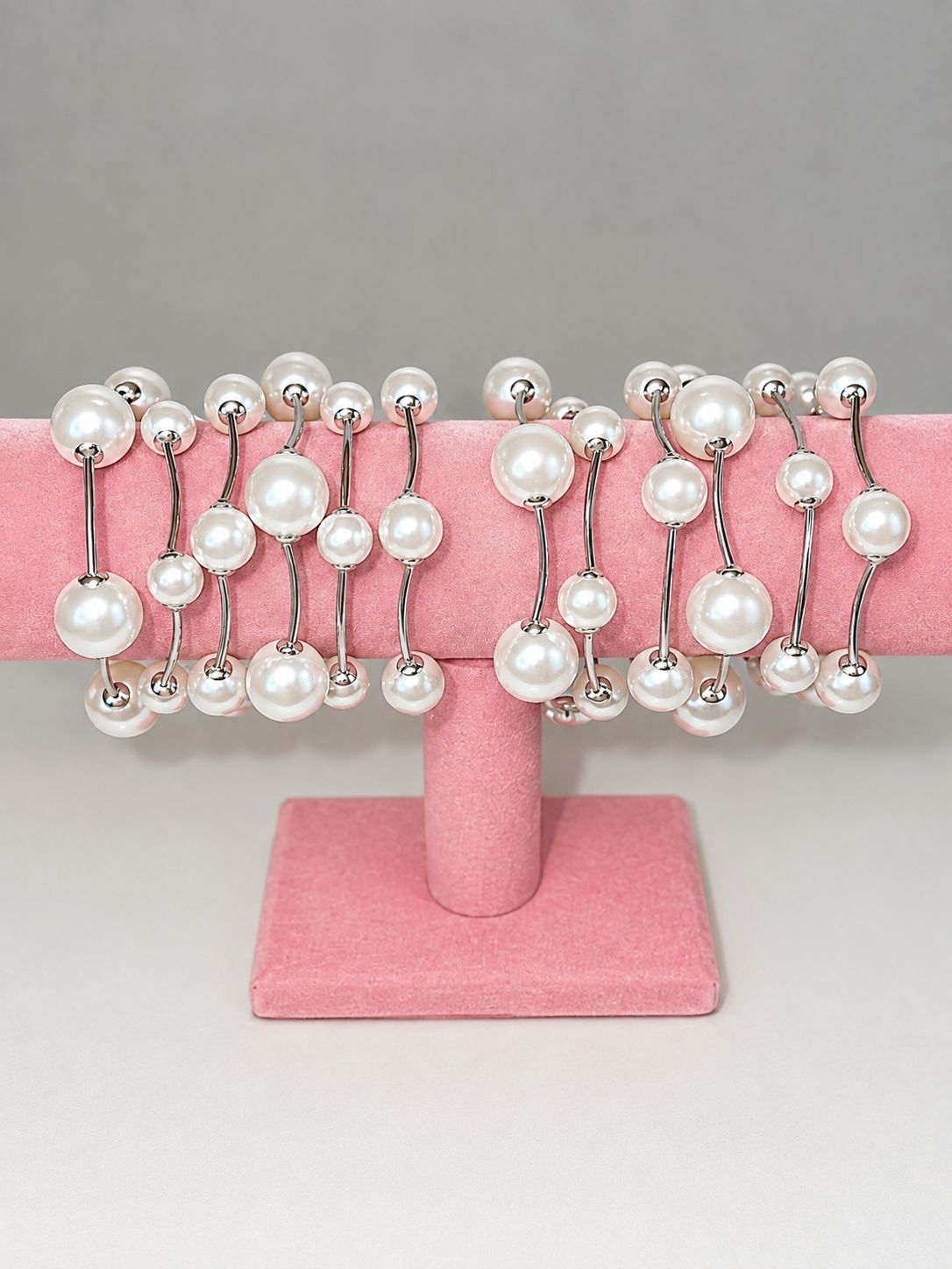 Lumina Orbital Pearl Bangle